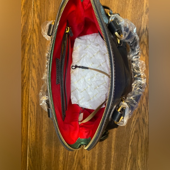 NWT Dooney & Bourke Black Tote Purse with Tassels - Picture 6 of 8